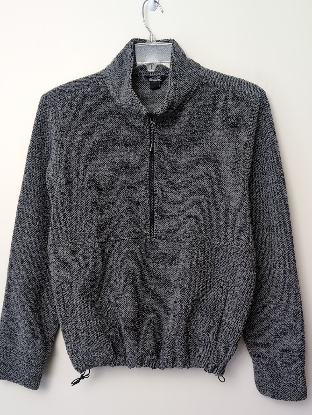 Eddie Bauer Women's Grey XL Loop Knit Half Zip Mock Neck Sherpa Pullover LN!